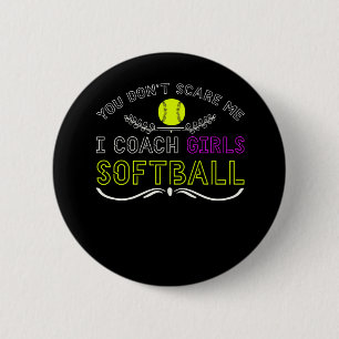 Funny Girls Softball Coach Ronde Button 5,7 Cm
