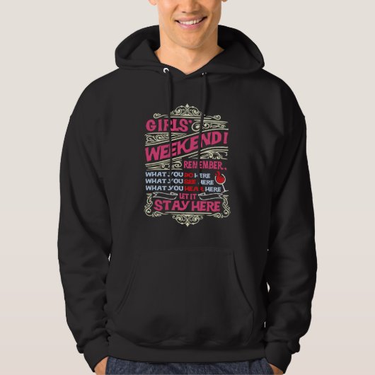 Funny Girls weekend Trip Getaway Vacation Hoodie (Voorkant)