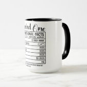 Funny Girls Weekend/Weird One Nutritional Facts Mok (Voorkant rechts)