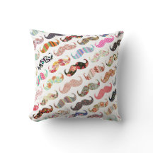 Funny Girly Colorful Pattern Mustaches
