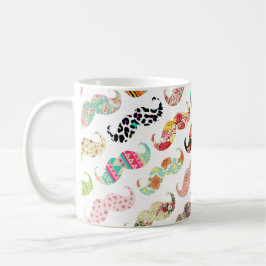 Funny Girly Colorful Pattern Mustaches Mok