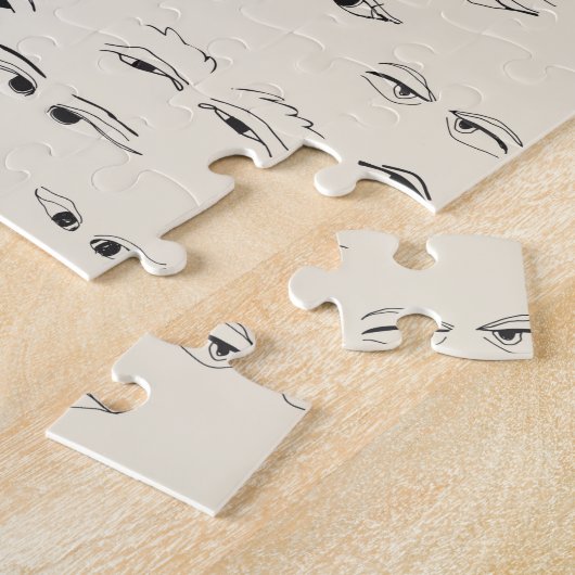 Funny Girly Eyes Drawing Legpuzzel (Zijkant)