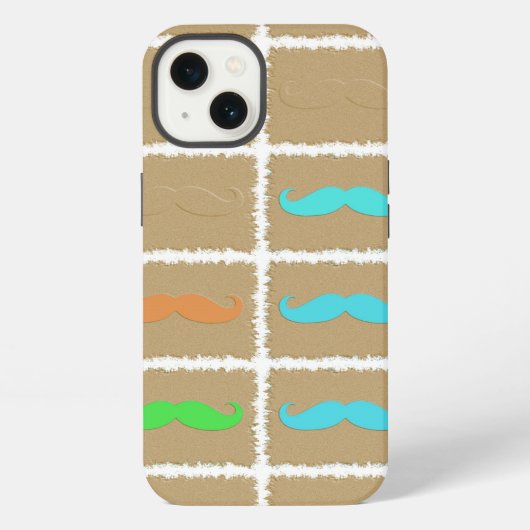Funny Girly Mustache 3 iPhone Hoesje (Achterkant)