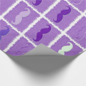 Funny Girly Mustache 4 Cadeaupapier (Hoek)