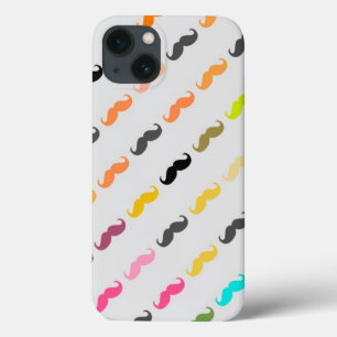 Funny Girly Mustache 5 iPhone 13 Hoesje
