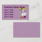 Funny Glamoureuze Goose Cartoon Visitekaartje (Voorkant / Achterkant)