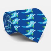 Funny glass dolphin stropdas (Opgerold)