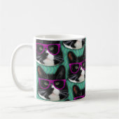 Funny Glasses Tuxedo Cat Pattern Epic Design Koffiemok (Links)