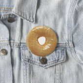Funny Glazed Donut Doughnut Button (In situ)