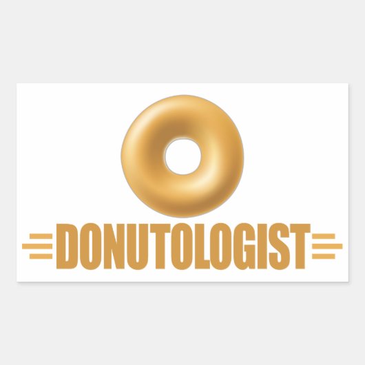 Funny Glazed Donut Lover Rechthoekige Sticker (Voorkant)