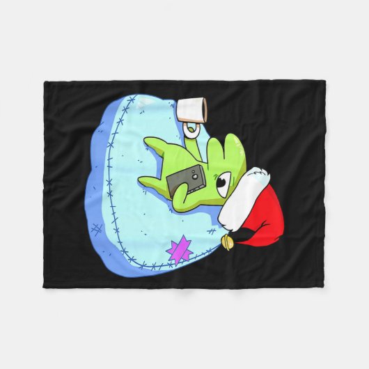 Funny Glep Christmas  Fleece Deken (Voorkant (Horizontaal))