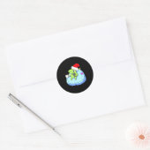 Funny Glep Christmas  Ronde Sticker (Envelop)