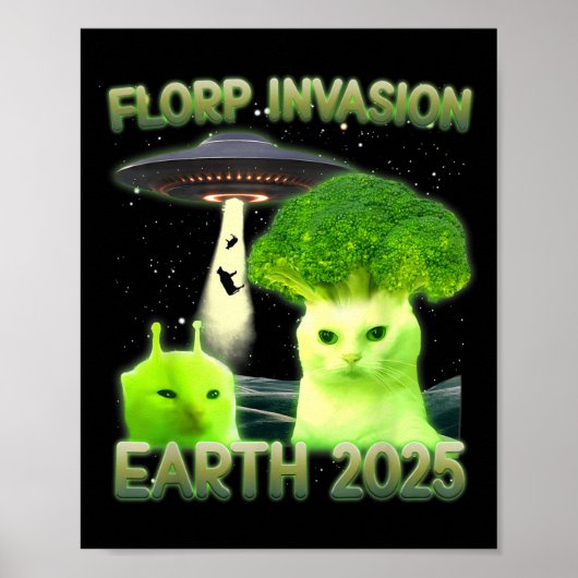 Funny Glerp Glorp Funny Alien Cat Meme  Poster (Voorkant)