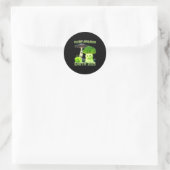 Funny Glerp Glorp Funny Alien Cat Meme  Ronde Sticker (Tas)