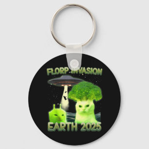 Funny Glerp Glorp Funny Alien Cat Meme Sleutelhanger