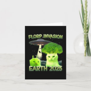 Funny Glerp Glorp Funny Alien Cat Meme T-s Kaart