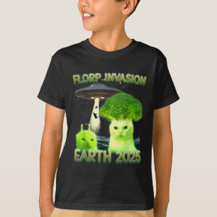Funny Glerp Glorp Funny Alien Cat Meme T-shirt