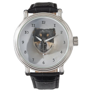 Funny glimlachend hondenhorloge horloge