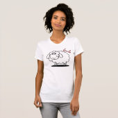 Funny glimlachend schaap t-shirt (Voorkant volledig)