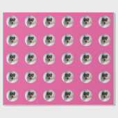 Funny glimlachte hond cadeaupapier (Vlak)