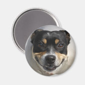 Funny glimlachte hond magneet (Voorkant / Achterkant)