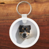 Funny glimlachte hond sleutelhanger (Voorkant)