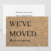Funny Glitter Joke We hebben het nieuwe adres verp Aankondiging (Voorkant / Achterkant)
