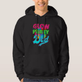 Funny Glow Squad Colorful Splash Retro Hoodie (Voorkant)