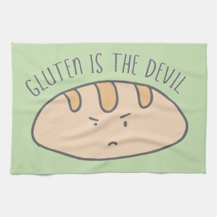 Funny Gluten is de Devil Kitchen Towel Theedoek