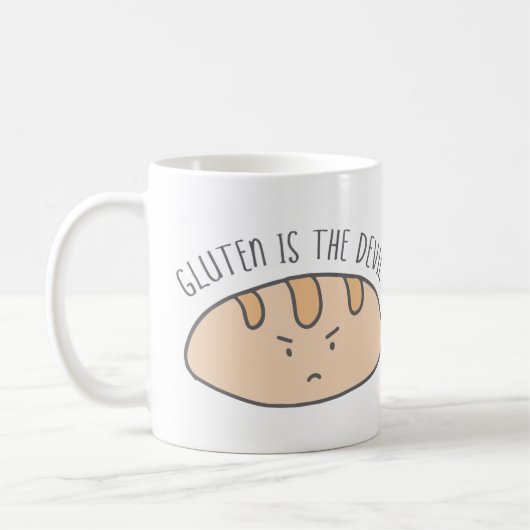 Funny Gluten is de duivel Gluten Free Koffiemok (Links)