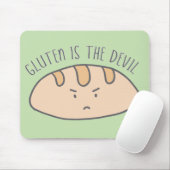 Funny Gluten is de duivel Gluten Free Muismat (Met muis)