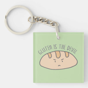 Funny Gluten is de duivel Gluten Free Sleutelhanger