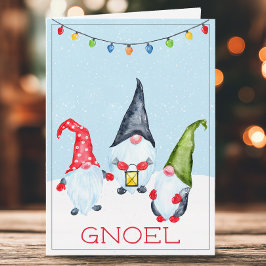 Funny Gnoel Kerstmis Gnomes Holiday Kaart