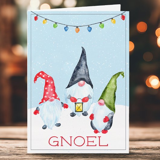 Funny Gnoel Kerstmis Gnomes Holiday Kaart