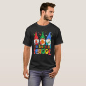 Funny Gnome 100 Days Of School Gnomes Teacher Stud T-shirt (Voorkant volledig)