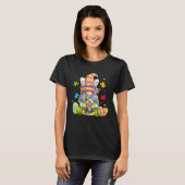 Funny Gnome Autism Awareness Happy Easter Day Bunn T-shirt (Voorkant volledig)