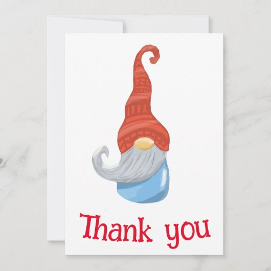 Funny gnome bedankkaart (Voorkant)