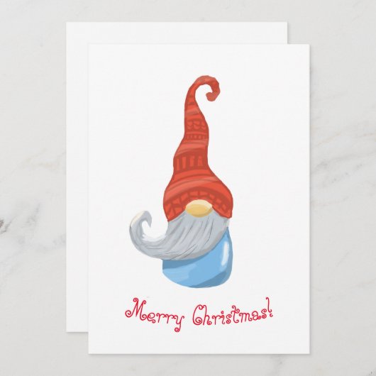 Funny gnome bedankkaart (Voorkant / Achterkant)