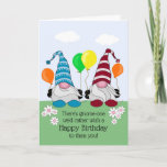 Funny Gnome Birthday Card Kaart<br><div class="desc">Een grappige gepersonaliseerde verjaardagskaart die aanpasbaar is met je persoonlijke bericht.</div>