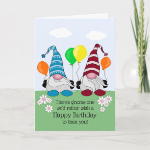 Funny Gnome Birthday Card Kaart