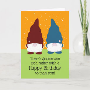 Funny Gnome Birthday Kaart
