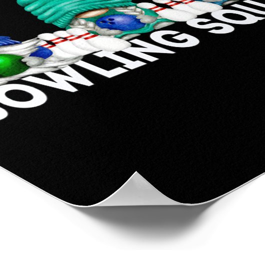 Funny Gnome Bowling Squad For Family Cute Bowling Poster (Hoek)