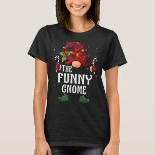 Funny Gnome Buffalo Pset Matching Family Christma T-shirt