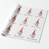 Funny gnome cadeaupapier (Uitgerold)