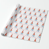 Funny gnome cadeaupapier (Uitgerold)