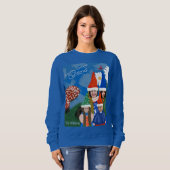 Funny Gnome Family Foto Ugly met Kerstmis Sweater (Voorkant volledig)