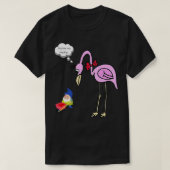 Funny gnome flamingo, zo smerig cadeautje, gardeni t-shirt (Design voorkant)