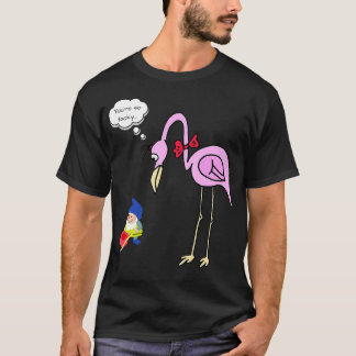 Funny gnome flamingo, zo smerig cadeautje, gardeni t-shirt