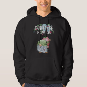 Funny Gnome Flower Power Unieke Gnomie met riem Hoodie