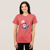 Funny Gnome for Valentine Day Tri-Blend Shirt (Voorkant volledig)